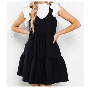 Boho Plaid Sleeveless Tiered Mini Dress